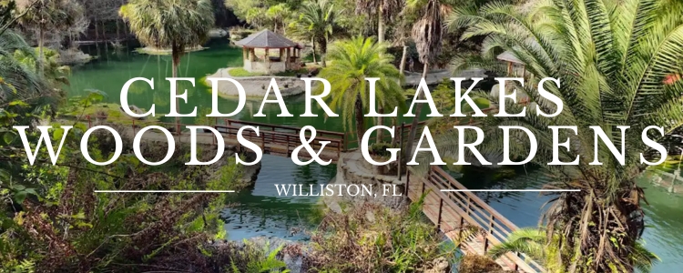 11 Hidden Gems in Florida, by Florida Family Adventures. Gem #8 Cedar Lakes Woods & Gardens.